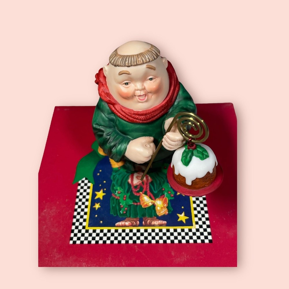 Department 56 Merry Makers Percy the Pudding-a-Bringer with Box - Picture 2 of 4